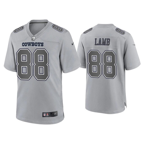 Men's Dallas Cowboys #88 CeeDee Lamb Grey Atmosphere Fashion Stitched Game Jersey